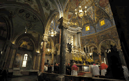 Papal Visit picture of Interior of Basilca facing the altar